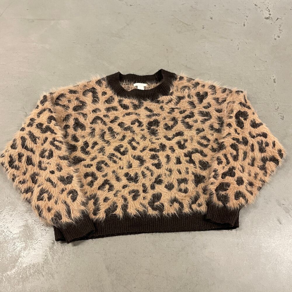 Y2K cheetah print h&m sweater
